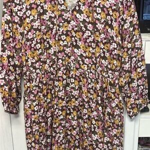 Torrid Multicolor Floral V-Neck Top
